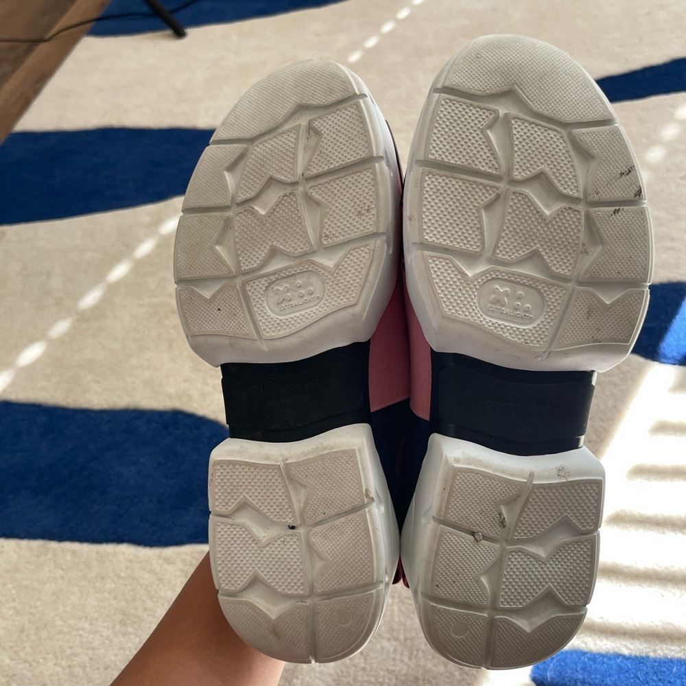 Emilio Pucci City Leather/ Metallic Low Top Sneakers - Picture 3 of 3